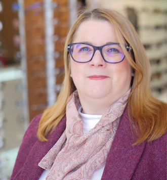 stella wilson (Dip. OD FBDO), our dispensing optician, optimum vision clinic